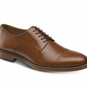 New Johnston & Murphy Men Brogue Oxford Dempsey Tan Full Grain Leather US 12